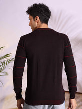 Seersucker Maroon Knitted Men's T-Shirt